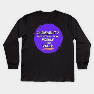 Invisible Disability Kids Long Sleeve T-Shirt